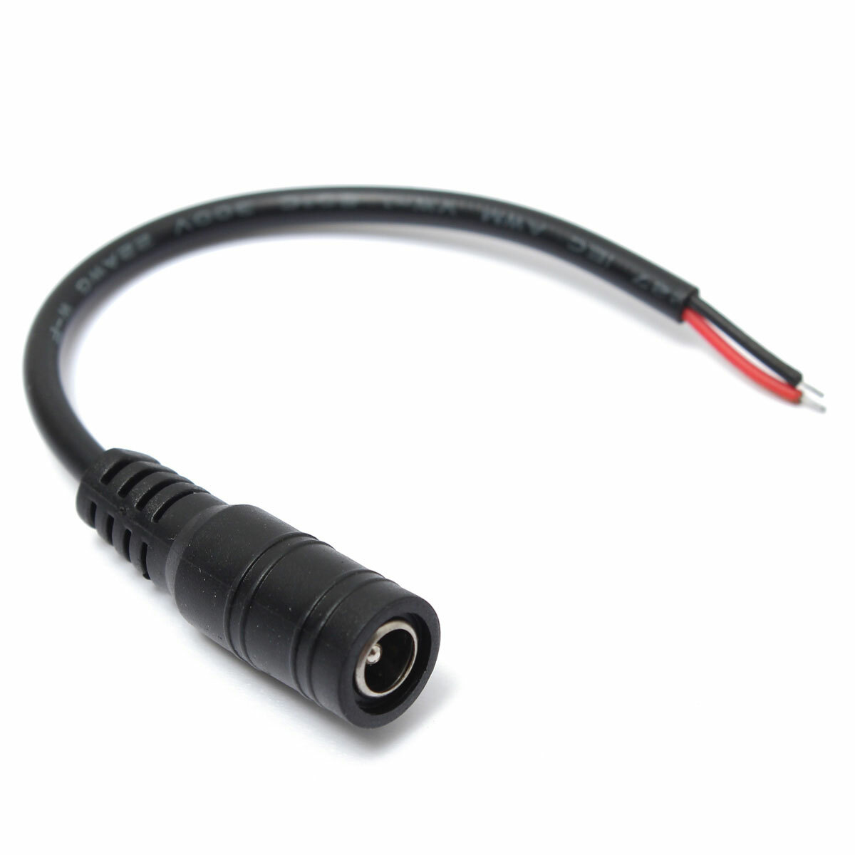 50 PCS 12V 5.5x2.1mm Female DC Power Socket Jack Connector Cable Plug Wire CCTV
