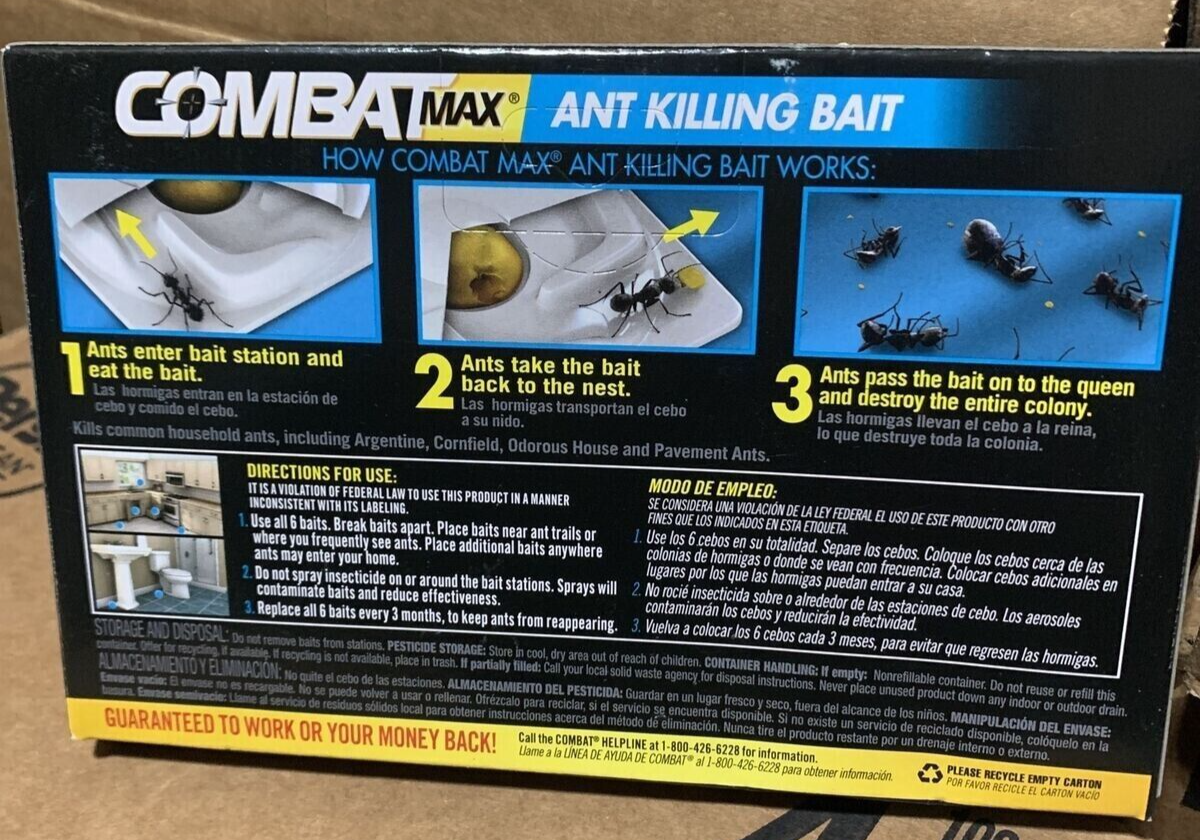 5X Combat Source Kill Max DIA55901 Bait Stations ANT 6 pieces ea = total 30 bait