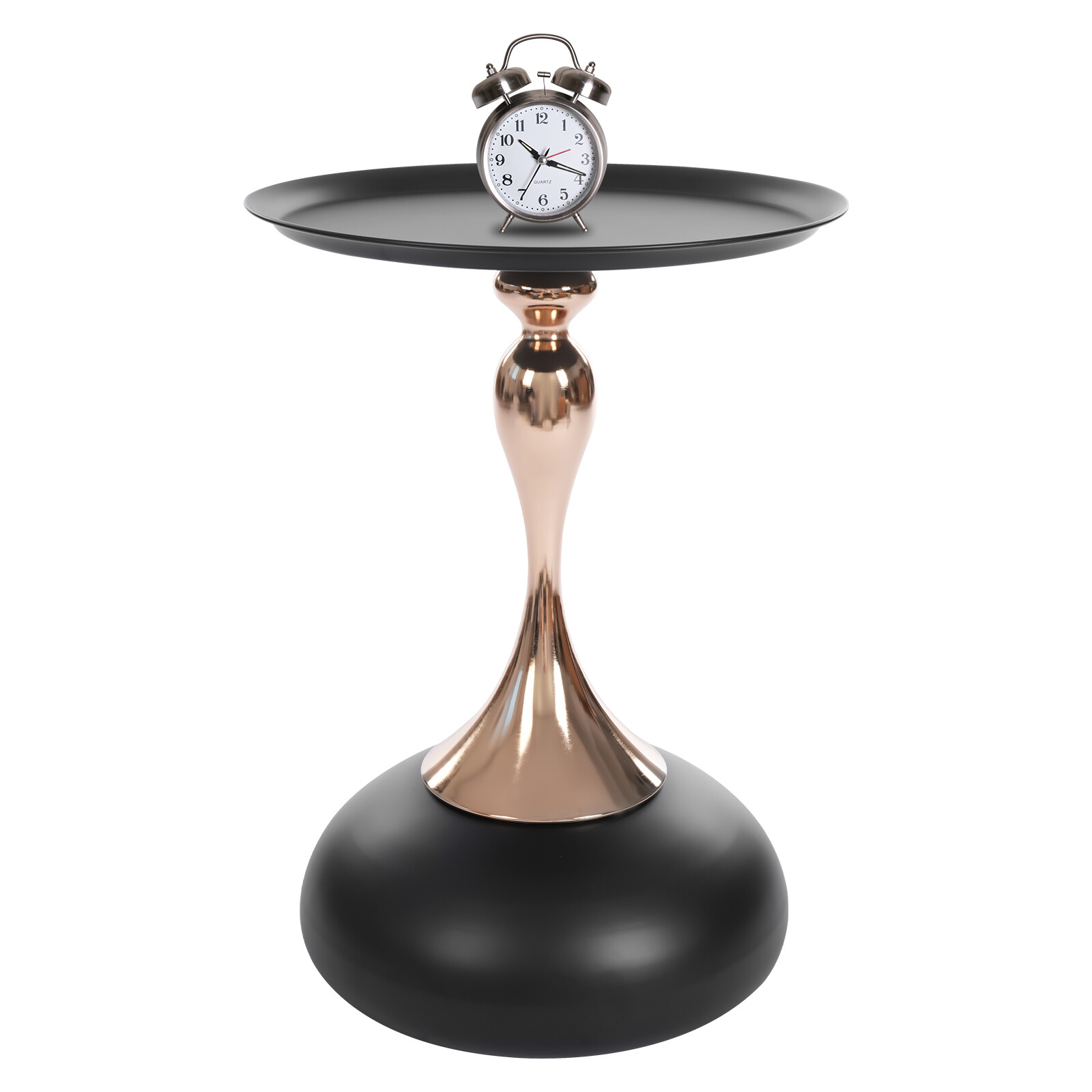 Round Side Table Metal Sofa Small End Table Drink Table for Living Room Bedroom