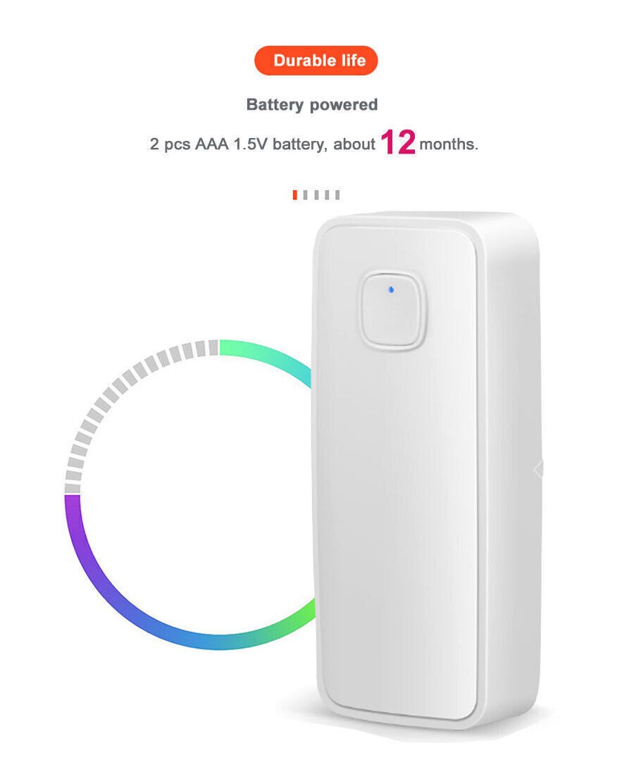 C06 TUYA APP WiFi Door Window Sensor Open/Close Burglar Alarm Security Detector