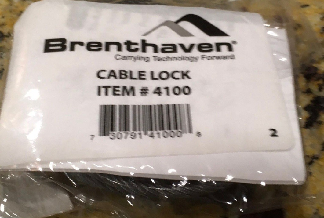 Brand New Brenthaven Laptop Cable security Lock 4100 * 2 Keys Computer Notebook