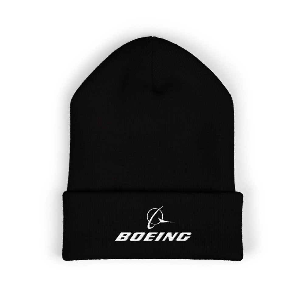 Boeing American Aircraft Airways Adult Winter Black Classic Beanie Hat