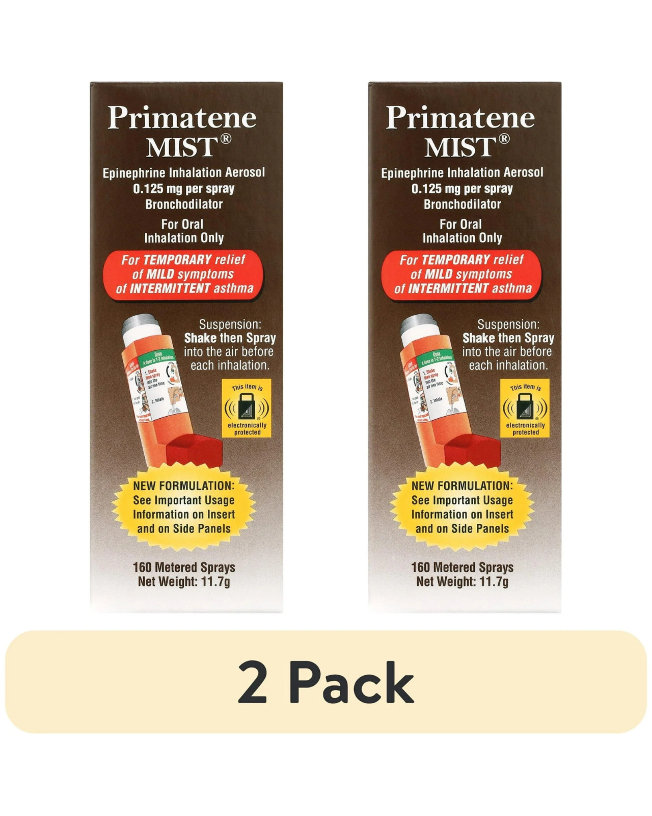 2-Pack - Primatene Mist Epinephrine Inhalation Aerosol - EXP 08/2026 FREE SHIP