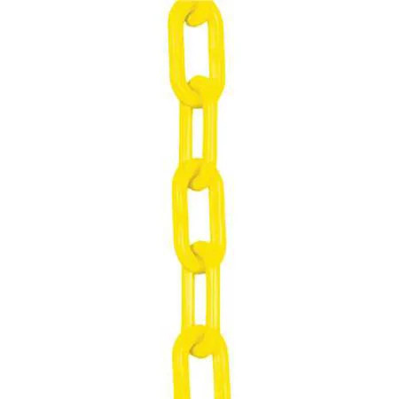 Zoro Select 50002-100 Plastic Chain, Yellow, Outdoor Or Indoor, 2 In X 100 Ft,,