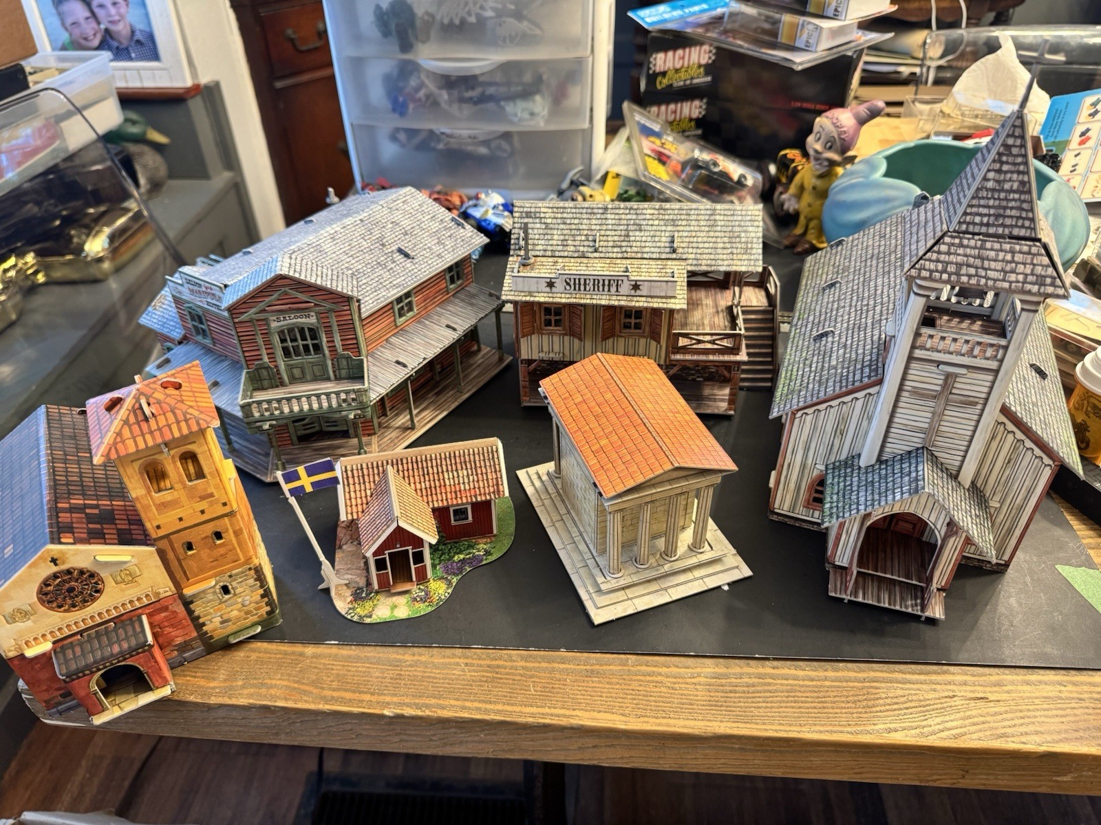 WILD WEST table Top Terrain Building Gaming Saloon Church Sheriff