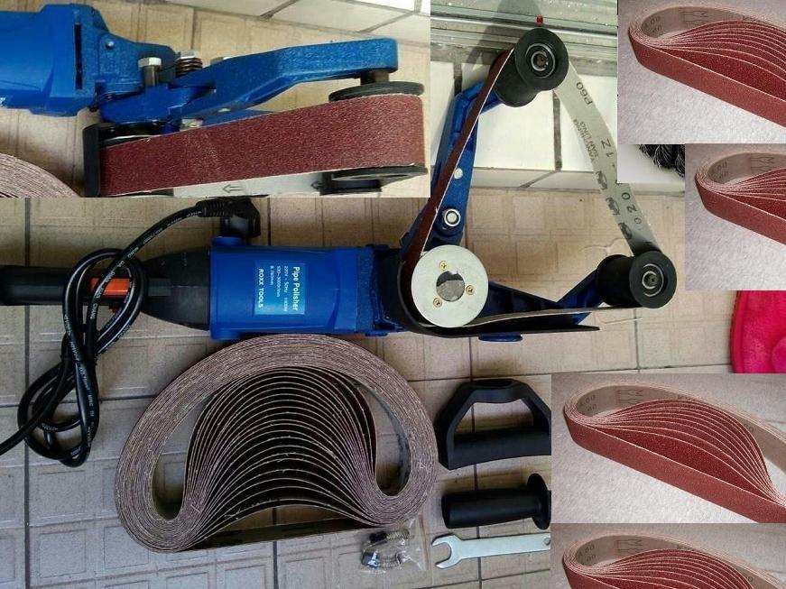 COMBO DEAL Roxx Tools 40A Pipe Polisher Grinder Sander & 40 Belts fit Metabo
