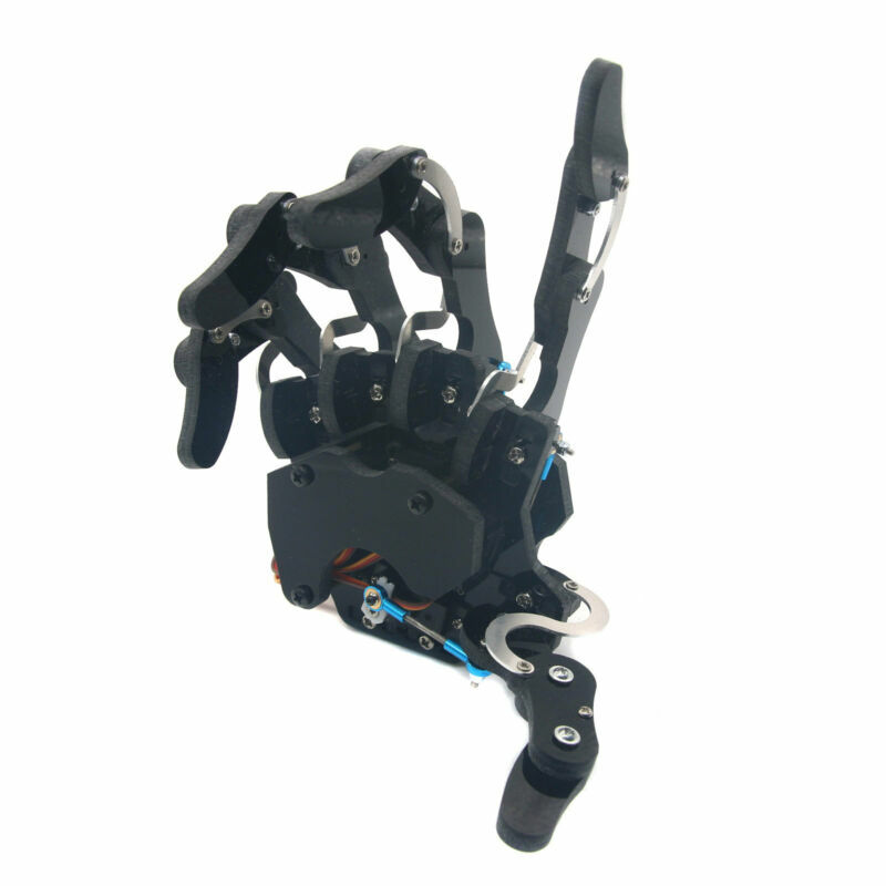 DIY Mechanical Claw Clamper Gripper Arm Robot Right Hand Fingers+Servo Assembled