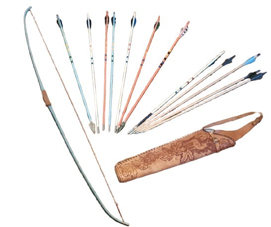 VTG Sears Archery Bow Browning Fiberglass Original Arrows Quiver MCM Toys Retro