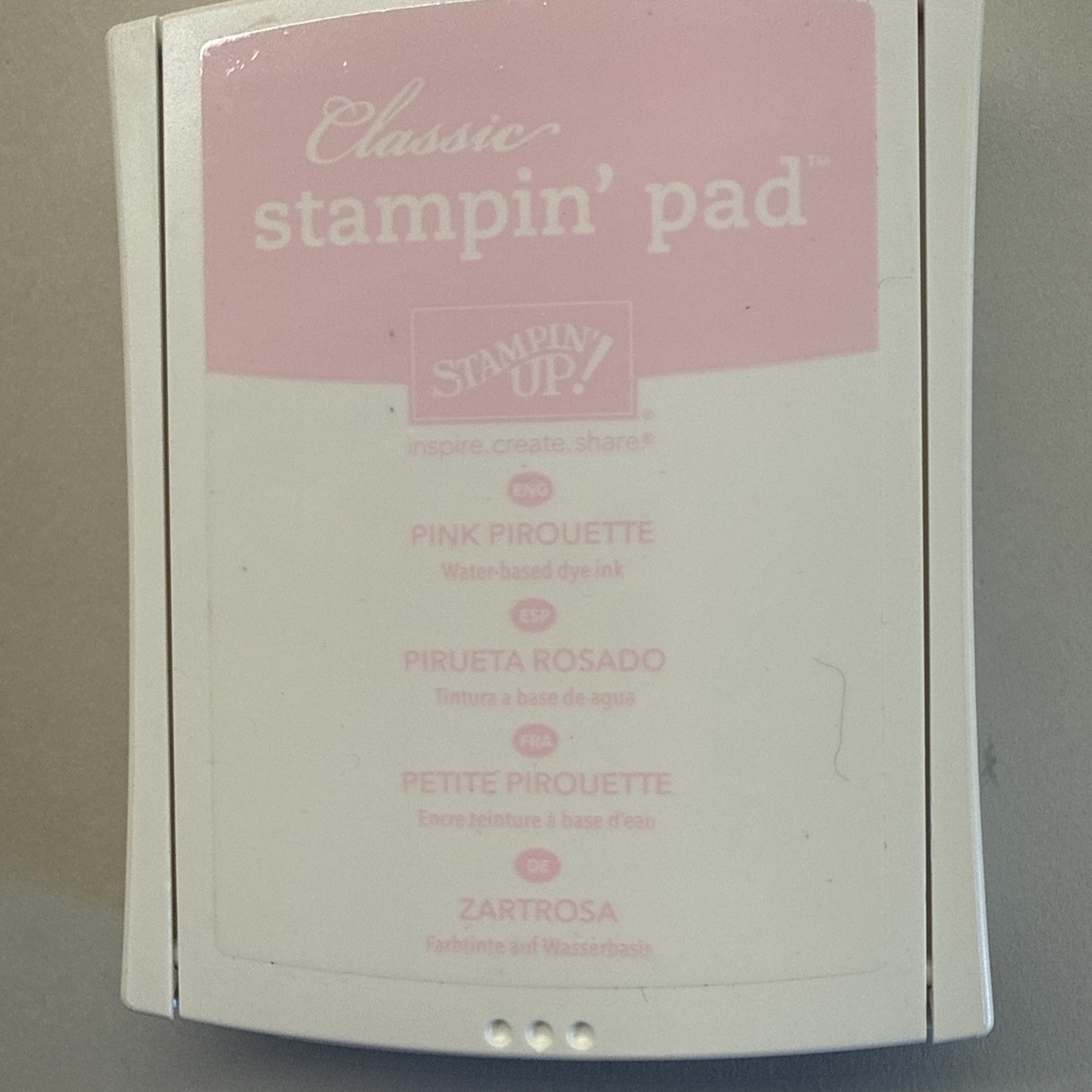 Stampin' Up! Pad Water Based Dye Ink Pink Pirouette 126956