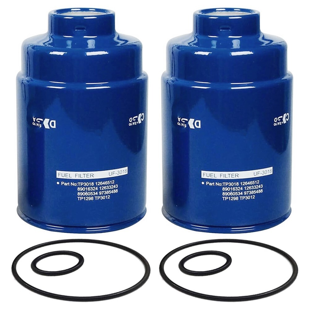 2x Diesel Fuel Filter for 6.6L Duramax 2001-2016 Chevy GMC Replace TP3018 TP3012