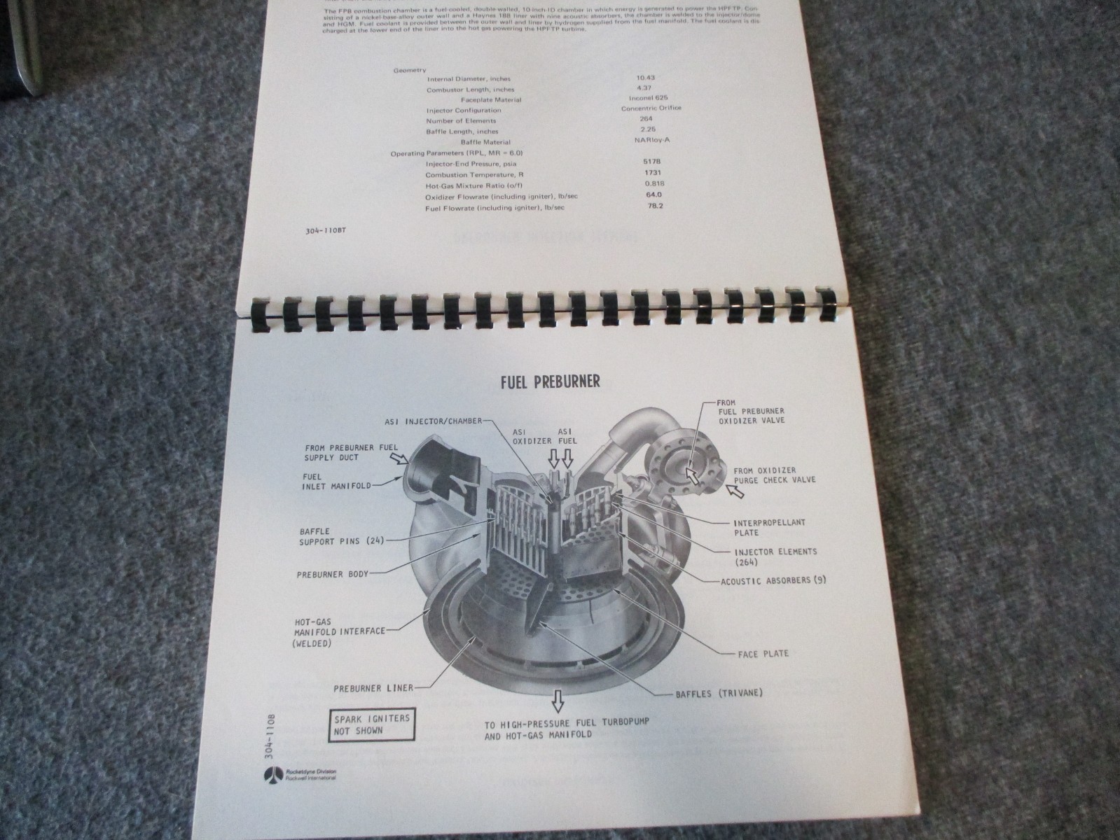 NASA/ROCKETDYNE SPACE SHUTTLE MAIN ENGINE "SSME" DESIGN FEATURES 1975 BOOK