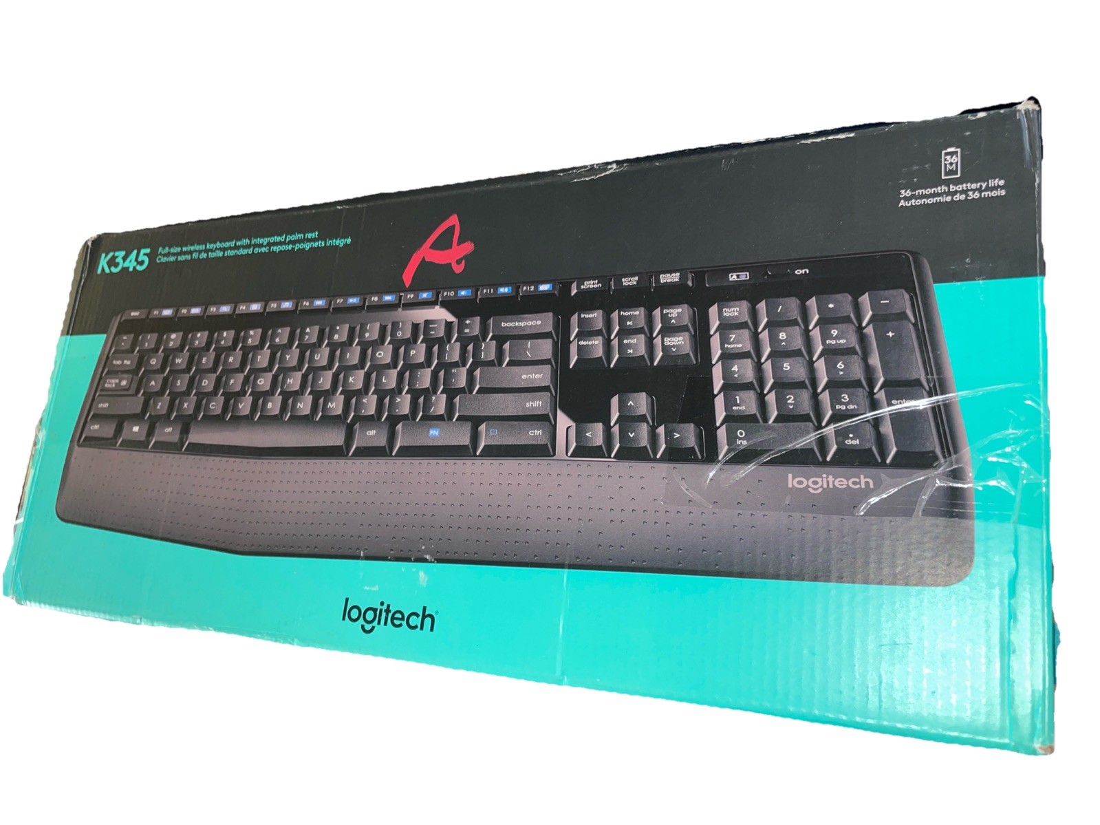 Logitech K345 Wireless Keyboard Unused
