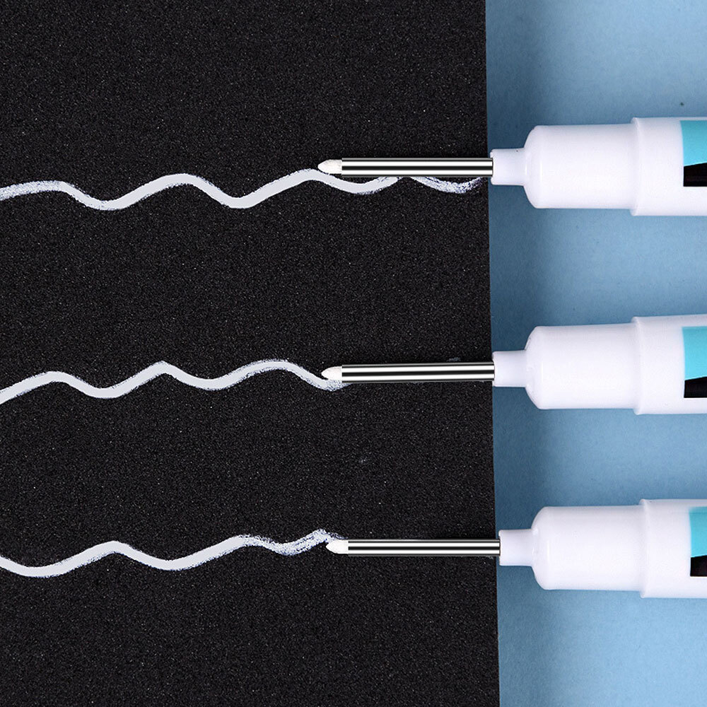 3Pcs 0.7mm White Permanent Paint Marker Pen for Rock Wood Plastic Glass Metal