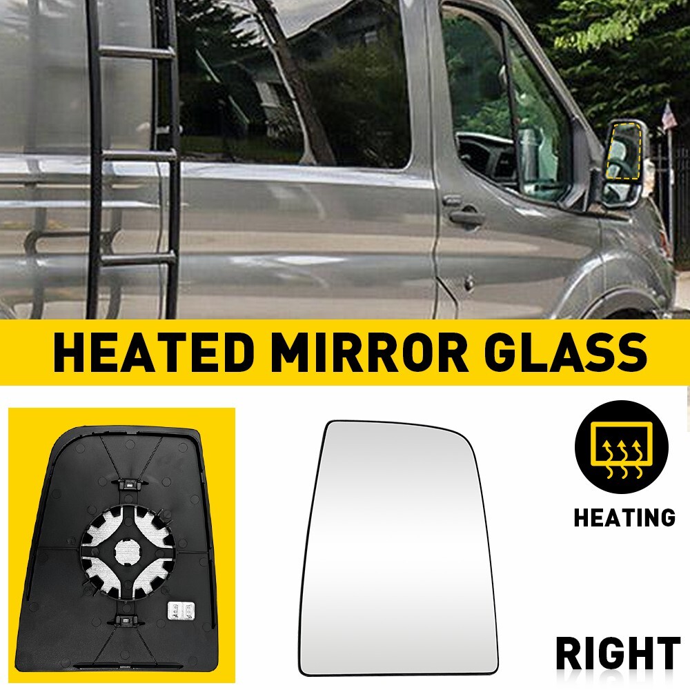 Mirror Glass Upper Passenger Side Right for RH Ford Transit Van 150 250 350 EOA