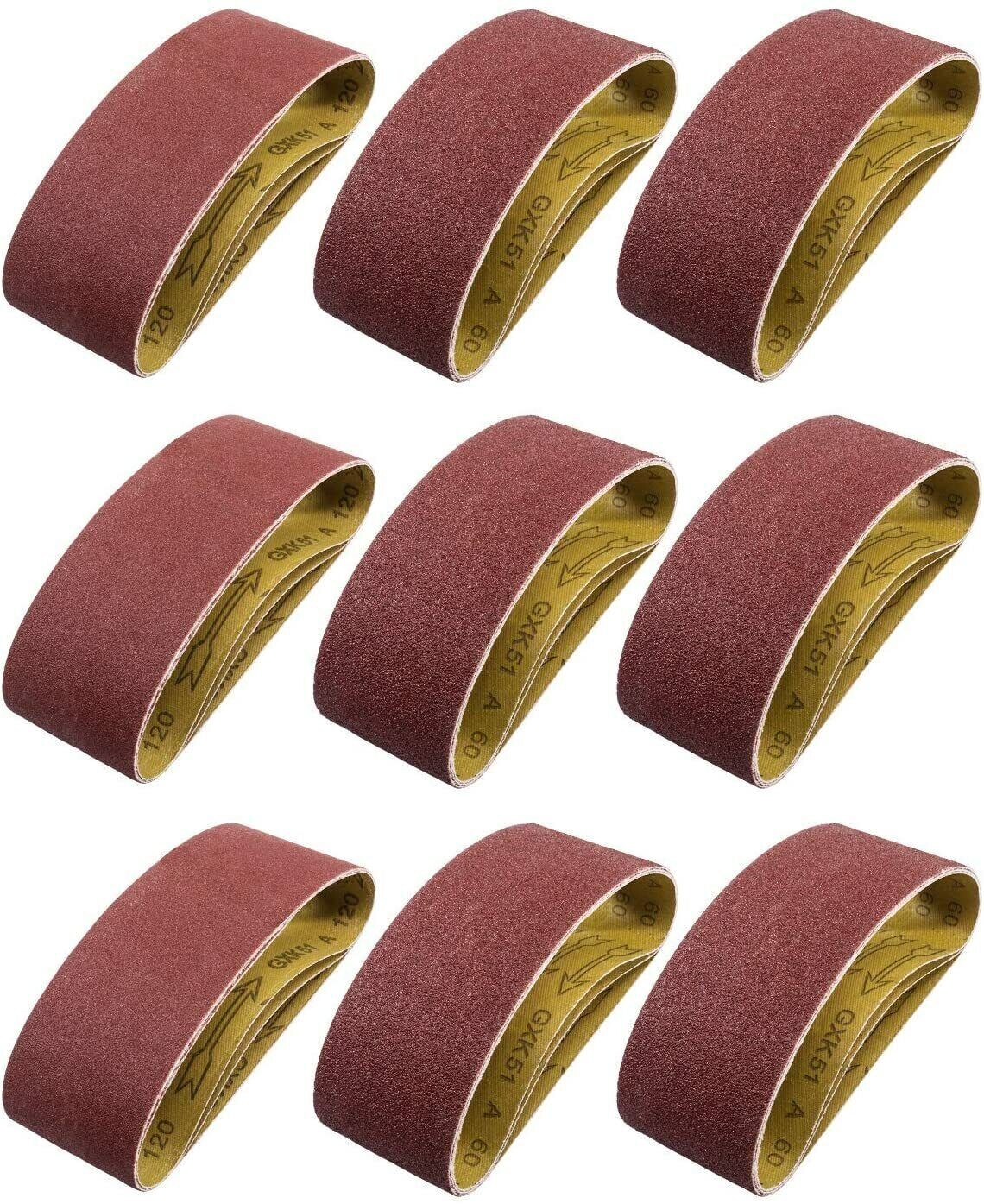 4 X 21 Inch 80 Grit Multipurpose Sanding Belts, 10 Pack