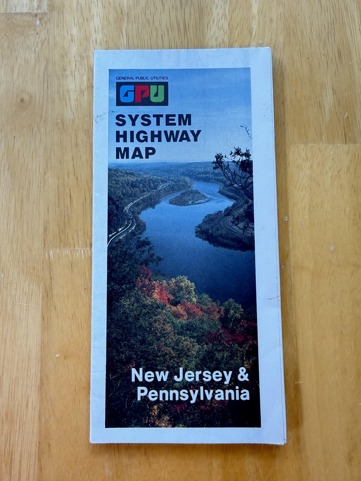 Vintage GPU System Highway Map New Jersey Pennsylvania Folded Brochure USA