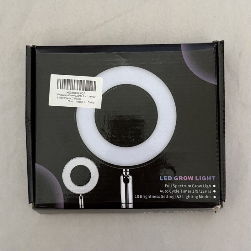 Dual LED Ring Light with 10 Brightness Settings, 3 Modes, USB & AC Power, White
