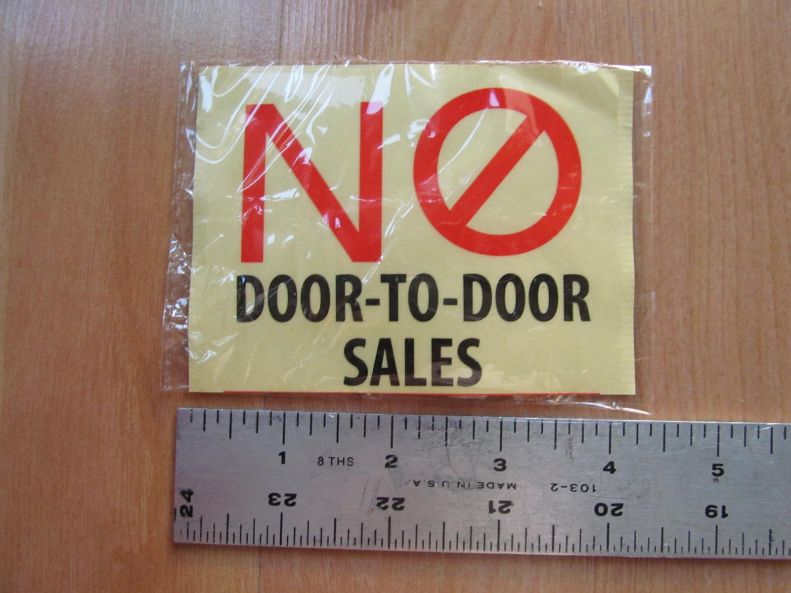 No Door Sales Sticker Clear background