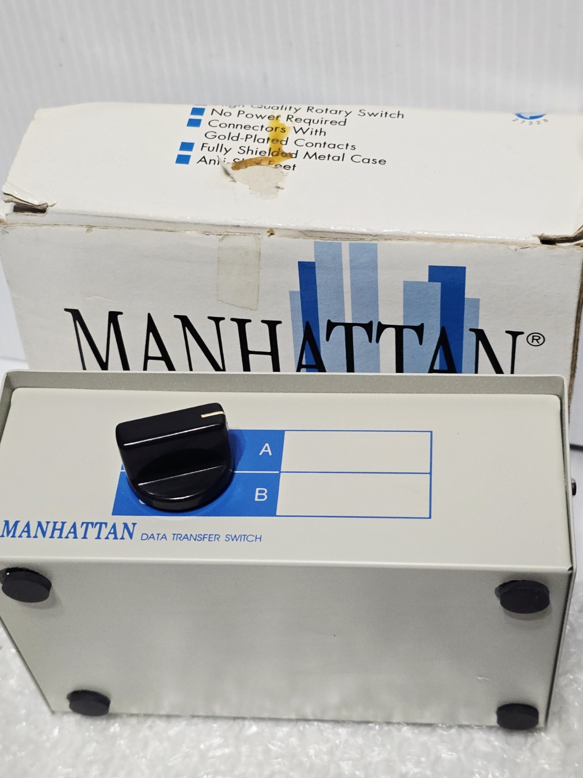 Manual DB-25 A/B Data Switch Box - Parallel Port Selector -Power-Free, Untested