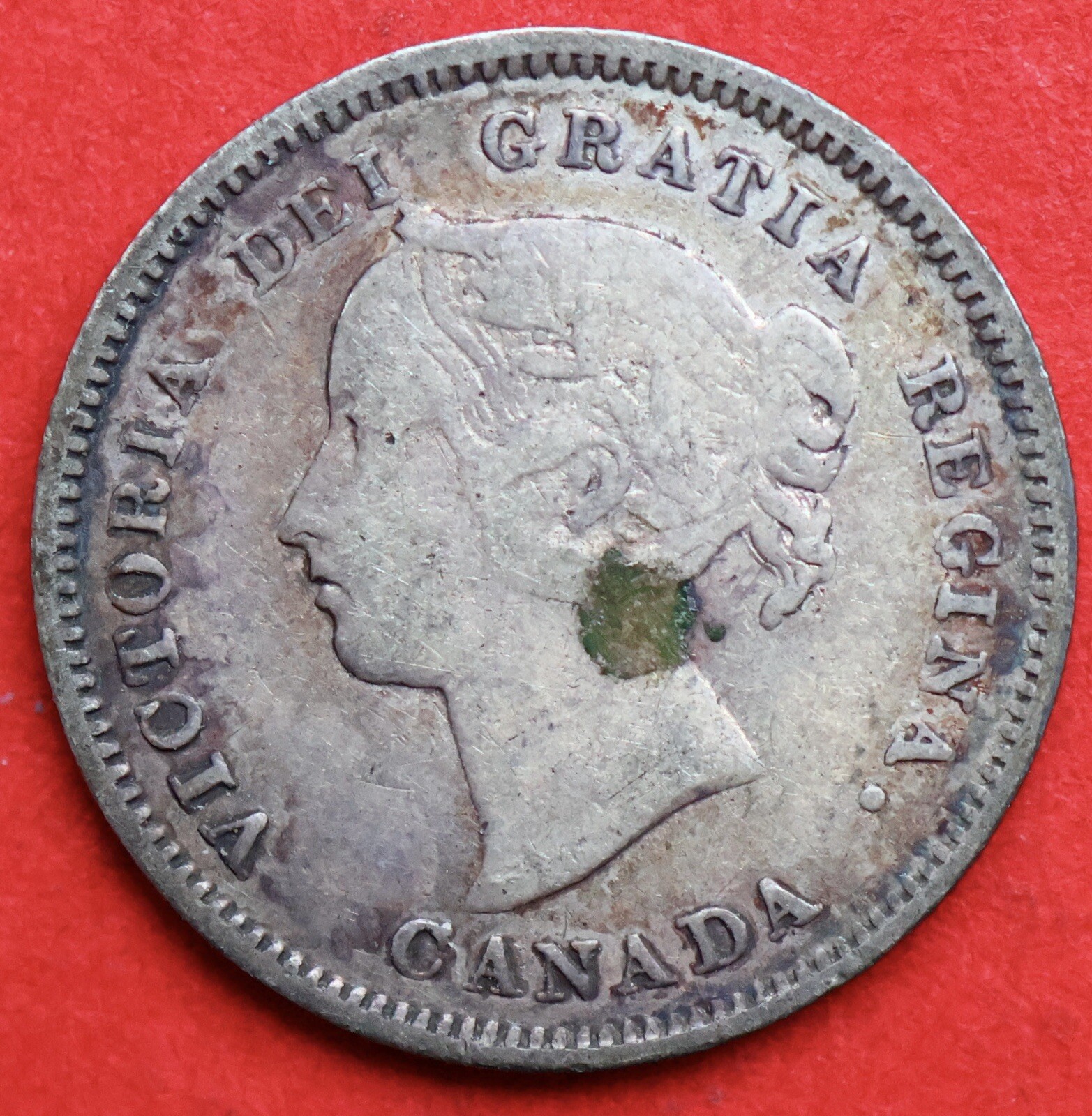 1886 Canada 5 Cents Large 6 - F/VF - Lot#12187