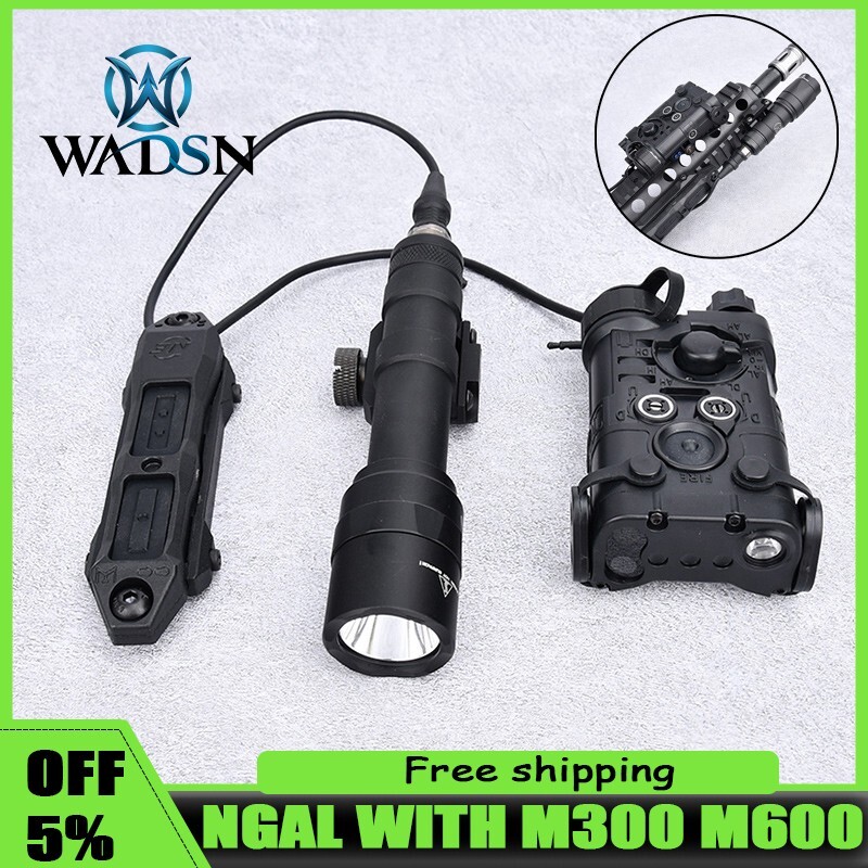 WADSN Tactical NGAL Laser Red Green laser Hunting M600 Flashlight Sight Set