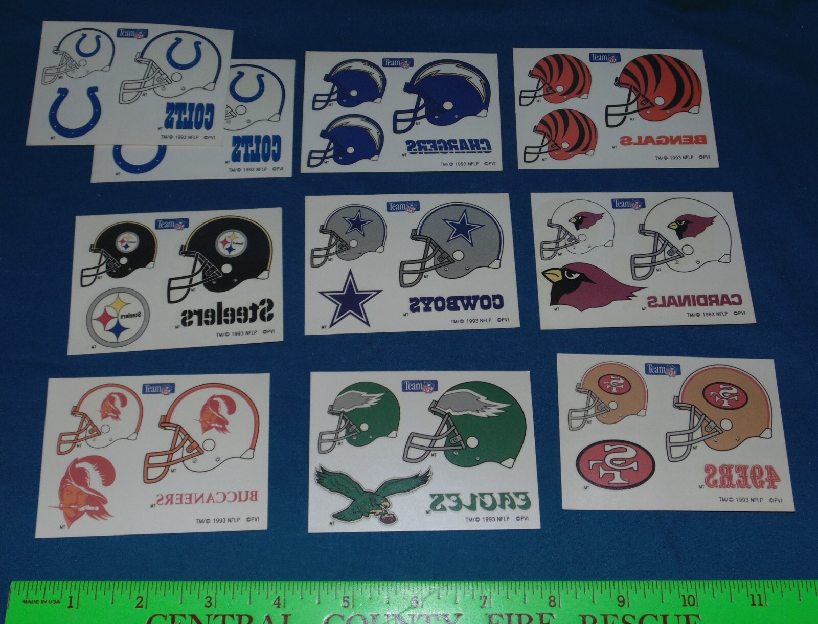 NFL Temporary Tattoos - vending machine eagles cowboys 49ers steelers colts