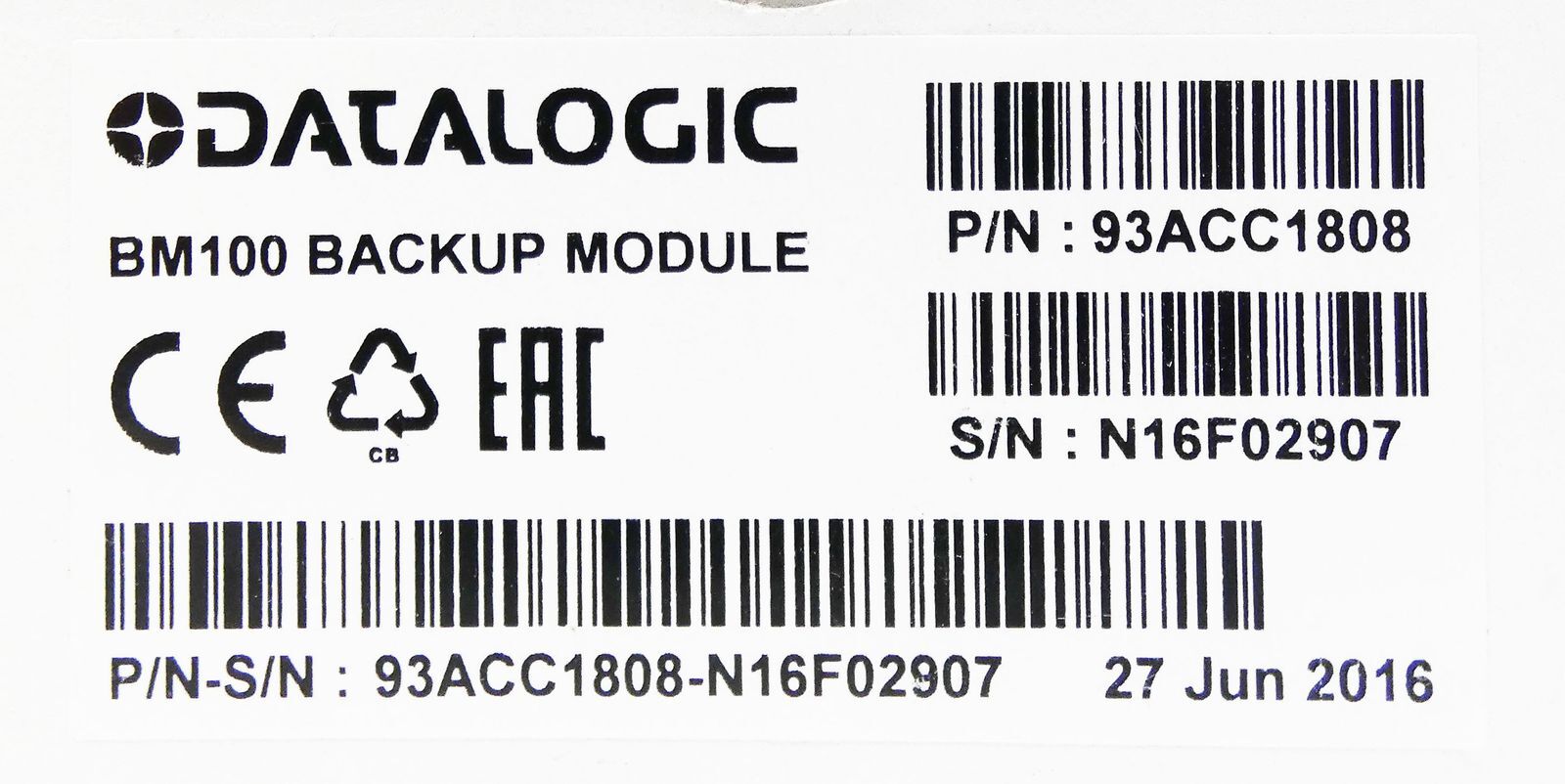 Datalogic BM100 Backup Module -Unused/Original Packaging-