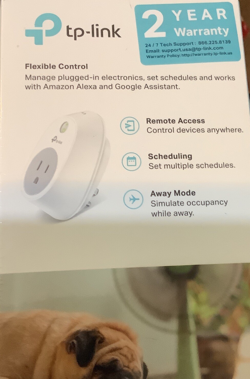 Link & Smart-TP -HS100 Smart WiFi Plug - w/ Google Assistant & Amazon Alexa