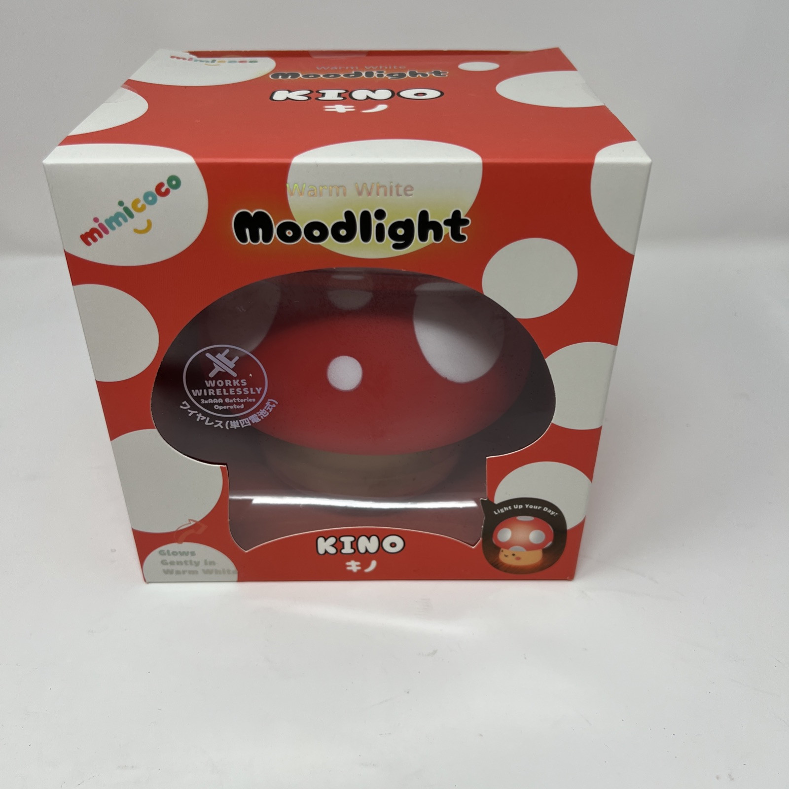 NEW Mimicoco KINO MUSHROOM Moodlight Warm White LED Wireless Battery Operated