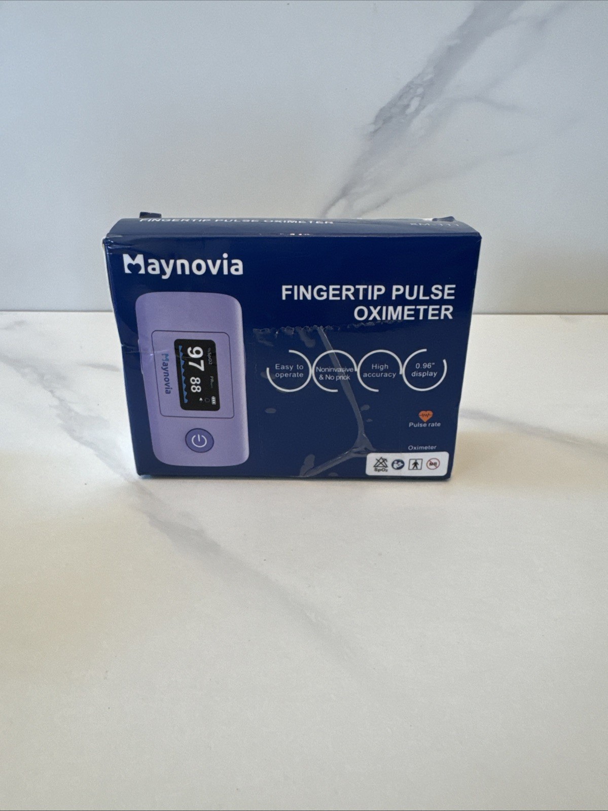 Maynovia Finger Pulse Oximeter Blood Oxygen Monitor Heart Rate Tester XM-111 New