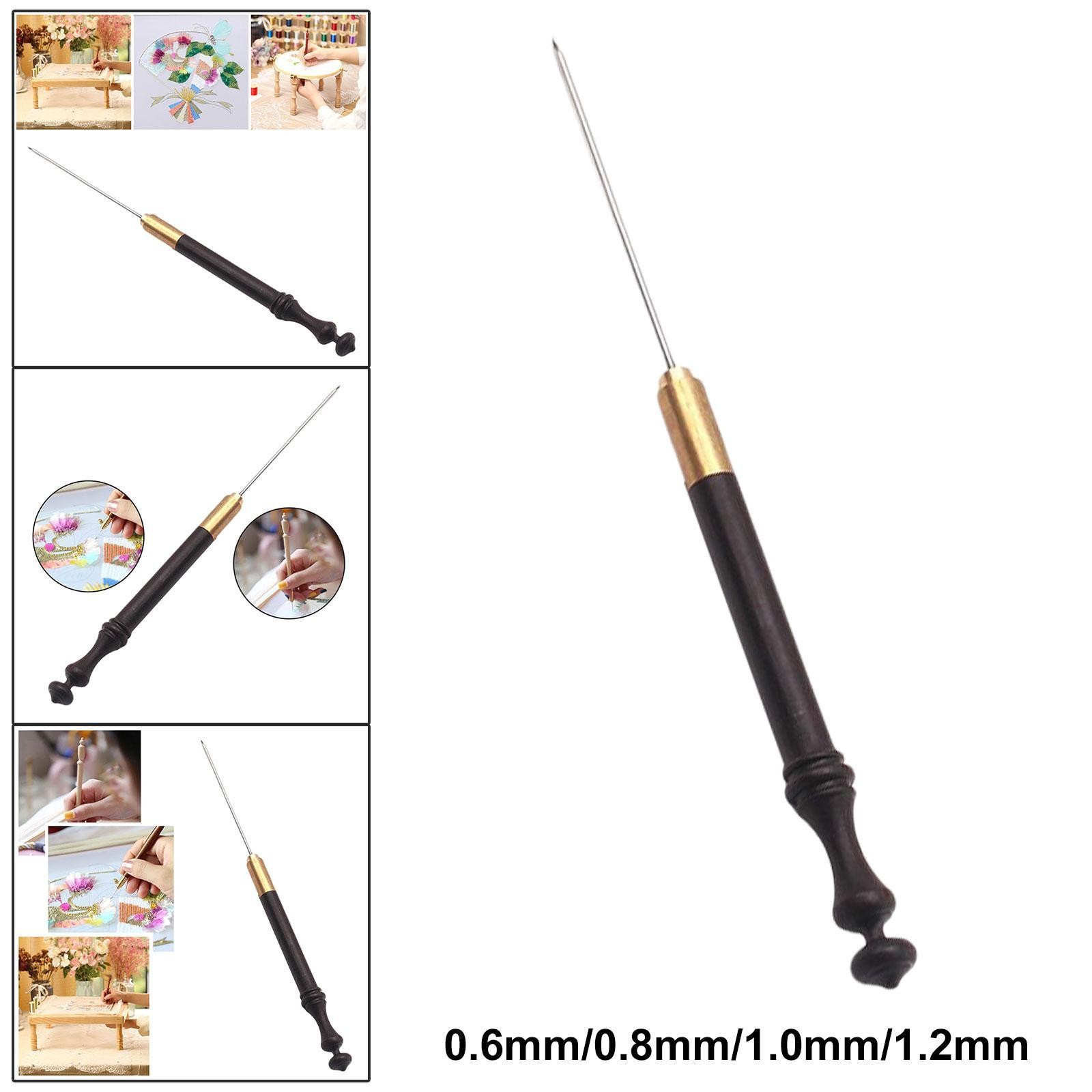 Embroidery Hook Tambour Wood Handle Yarn Sewing Tool Crochet  Tool Kit Weave