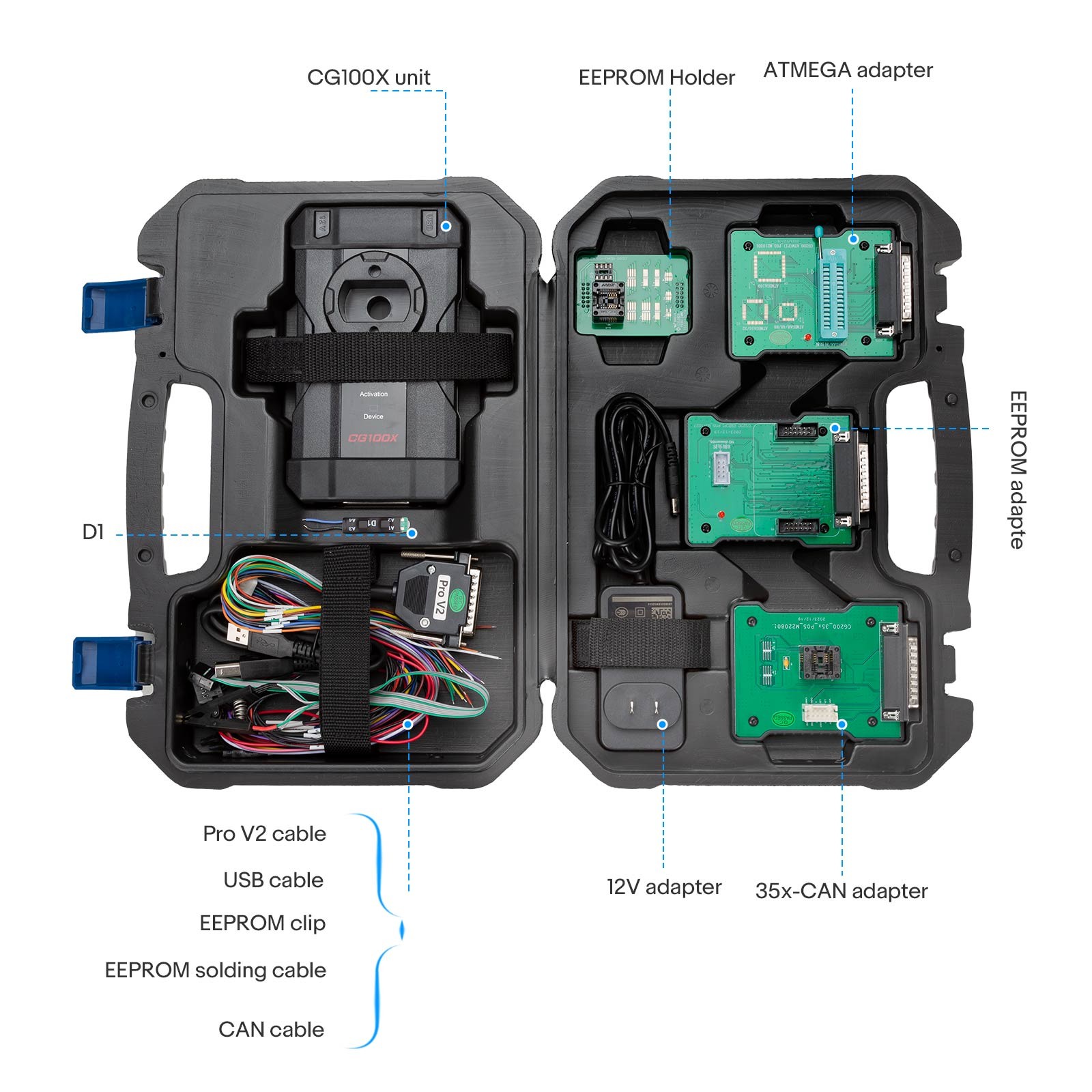 CGDI CG100X New Generation Programmer for Reset Mile-age and Chip Reading US
