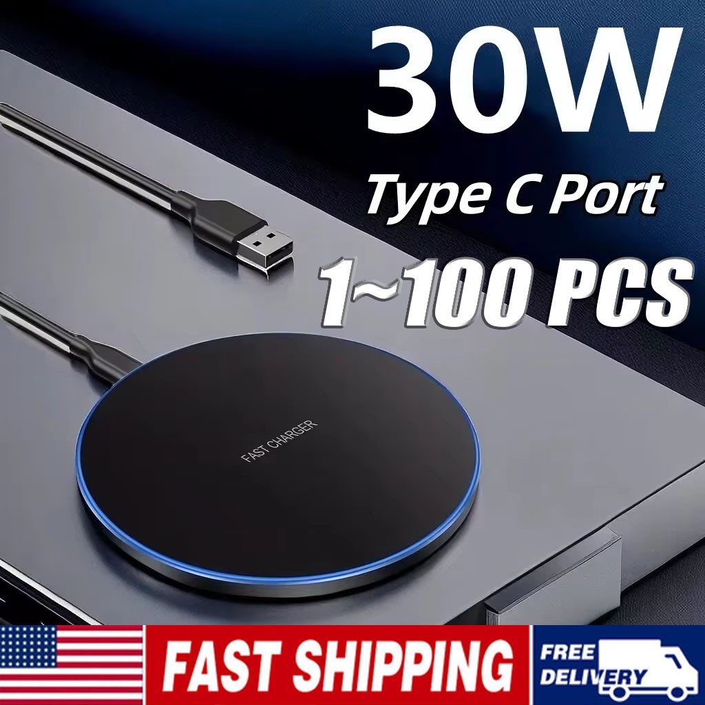 Wireless Fast Charger Charging Pad Dock Samsung iPhone Android Cell Phone Lot