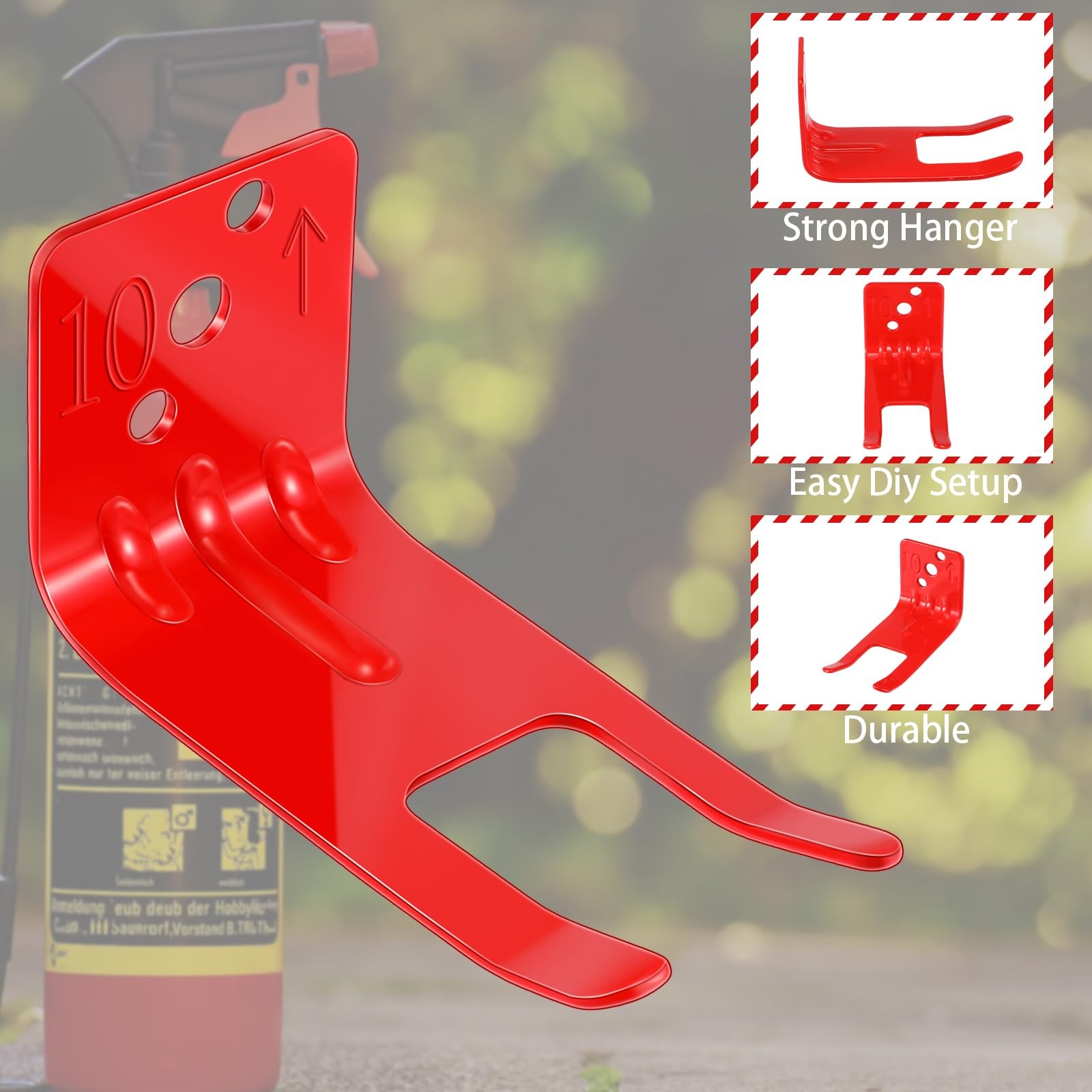 24 Sets Universal Fire Extinguisher Bracket Fork Style Mount Holder 513 Lb Red