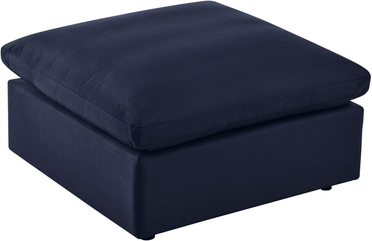 Commix Outdoor Patio Overstuffed Sectional Sofa Ottoman in Navy