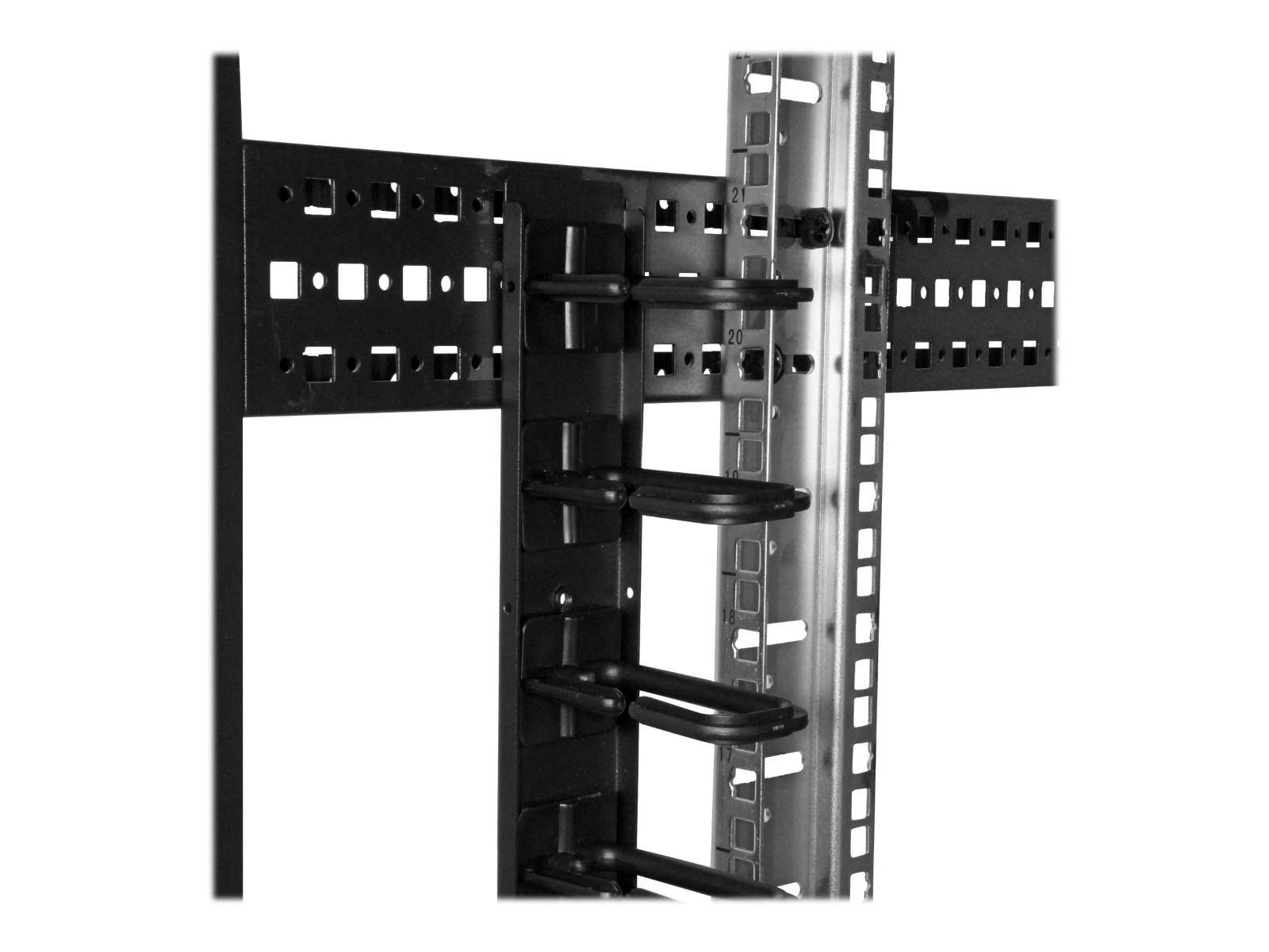 StarTech CMVER40UD Vertical Server Cable Organizer with D-Ring Hooks Rack Cord
