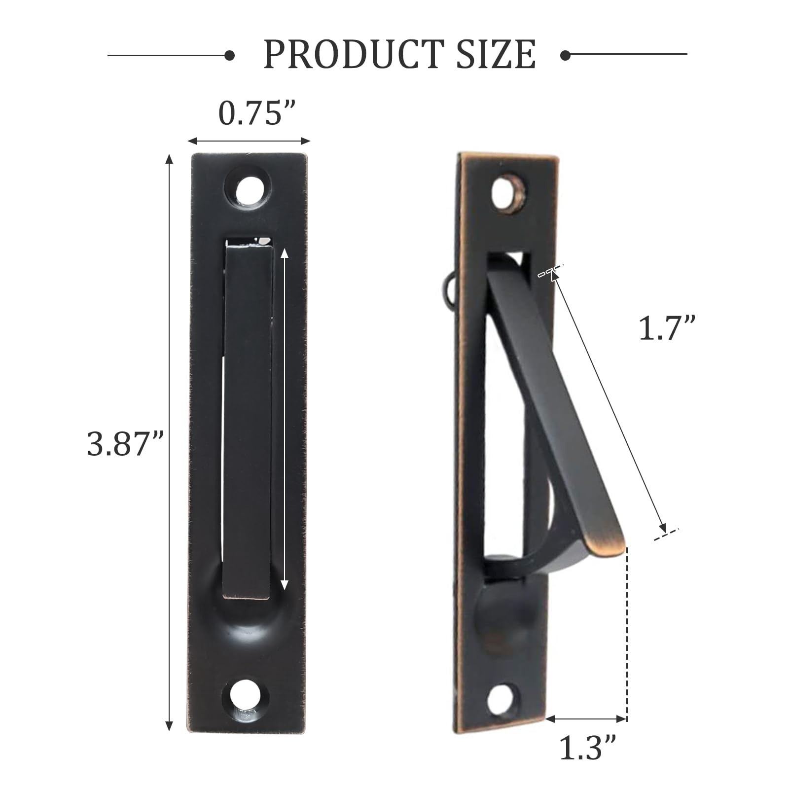 Pocket Door Pull and Edge Pull Oil Rubbed Bronze Set, 6Inch Handles Hardware ...