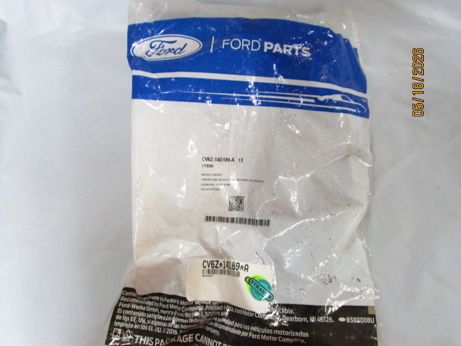 Genuine Ford OEM CV6Z-14D189-A Bracket