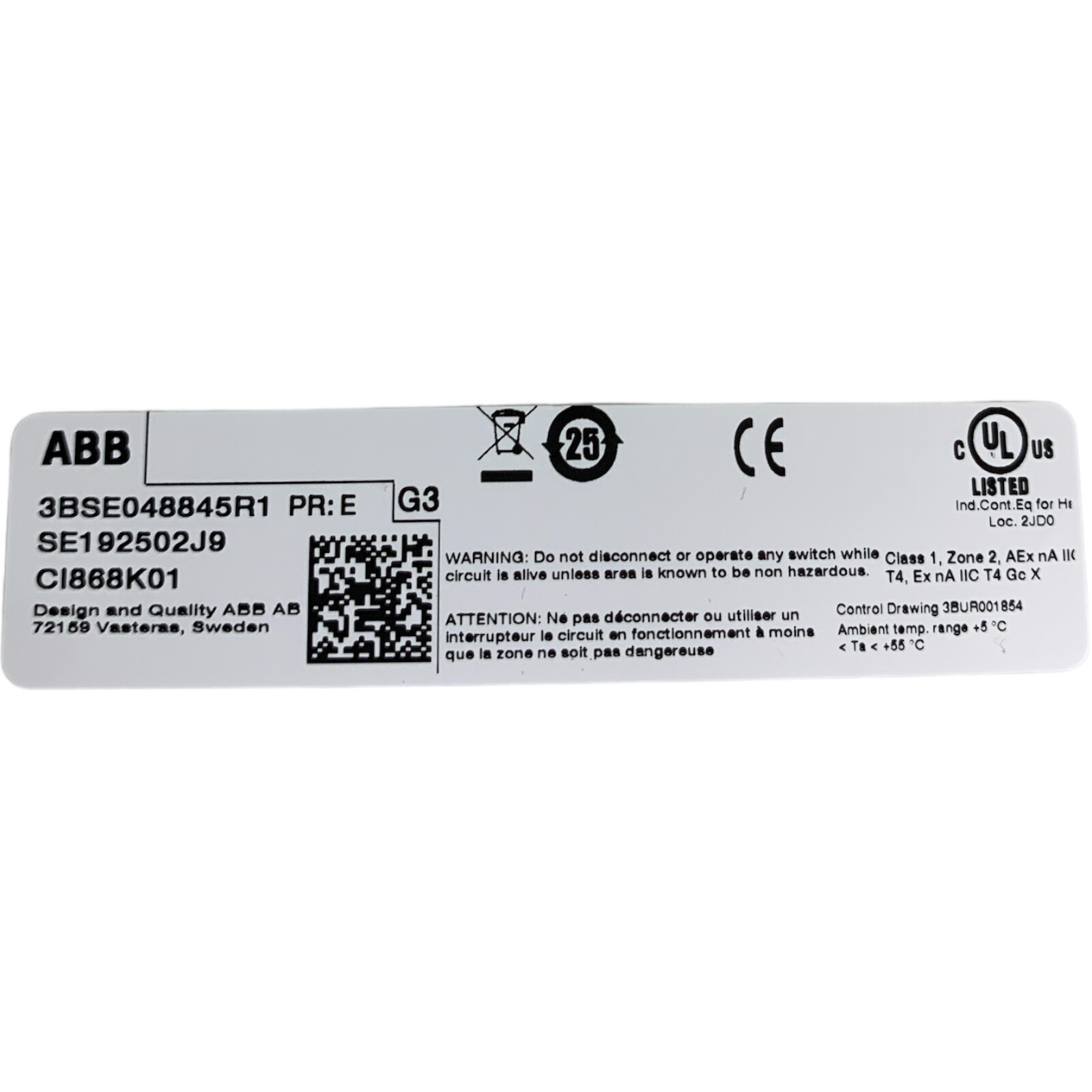 ABB CI868 Interface Module 3BSE048845R1