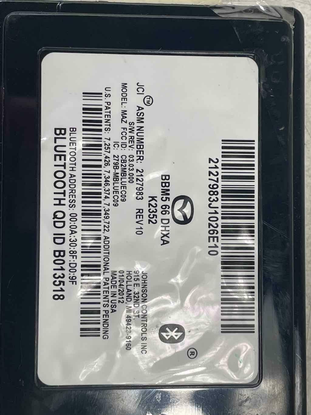 Communication Bluetooth Control Module Bbm566dhxa OE 👍 Fits MAZDA 👍 2010-2013