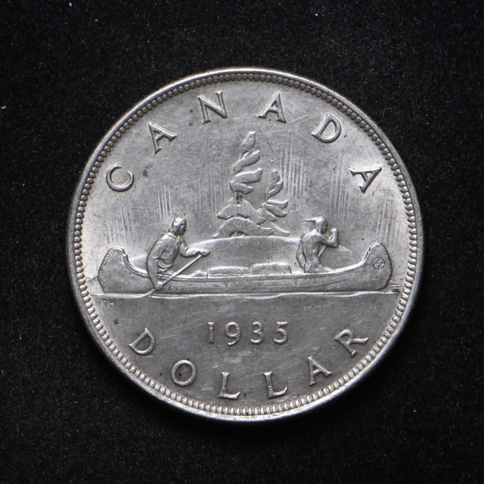 1935 Canada Silver Dollar AU++ (cn16843)