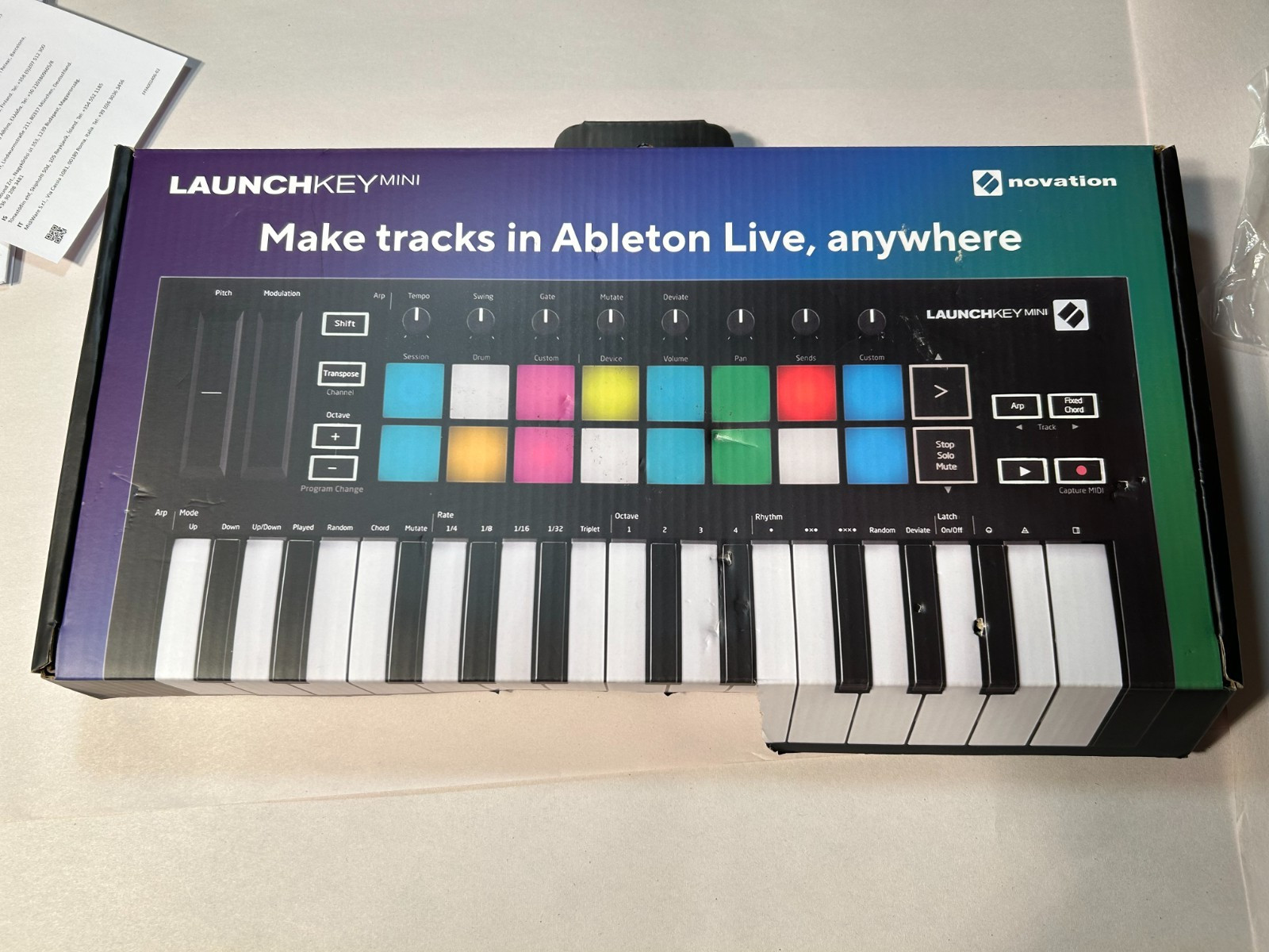 Novation Launchkey Mini MK3 MIDI Controller w/ Box & Accessories