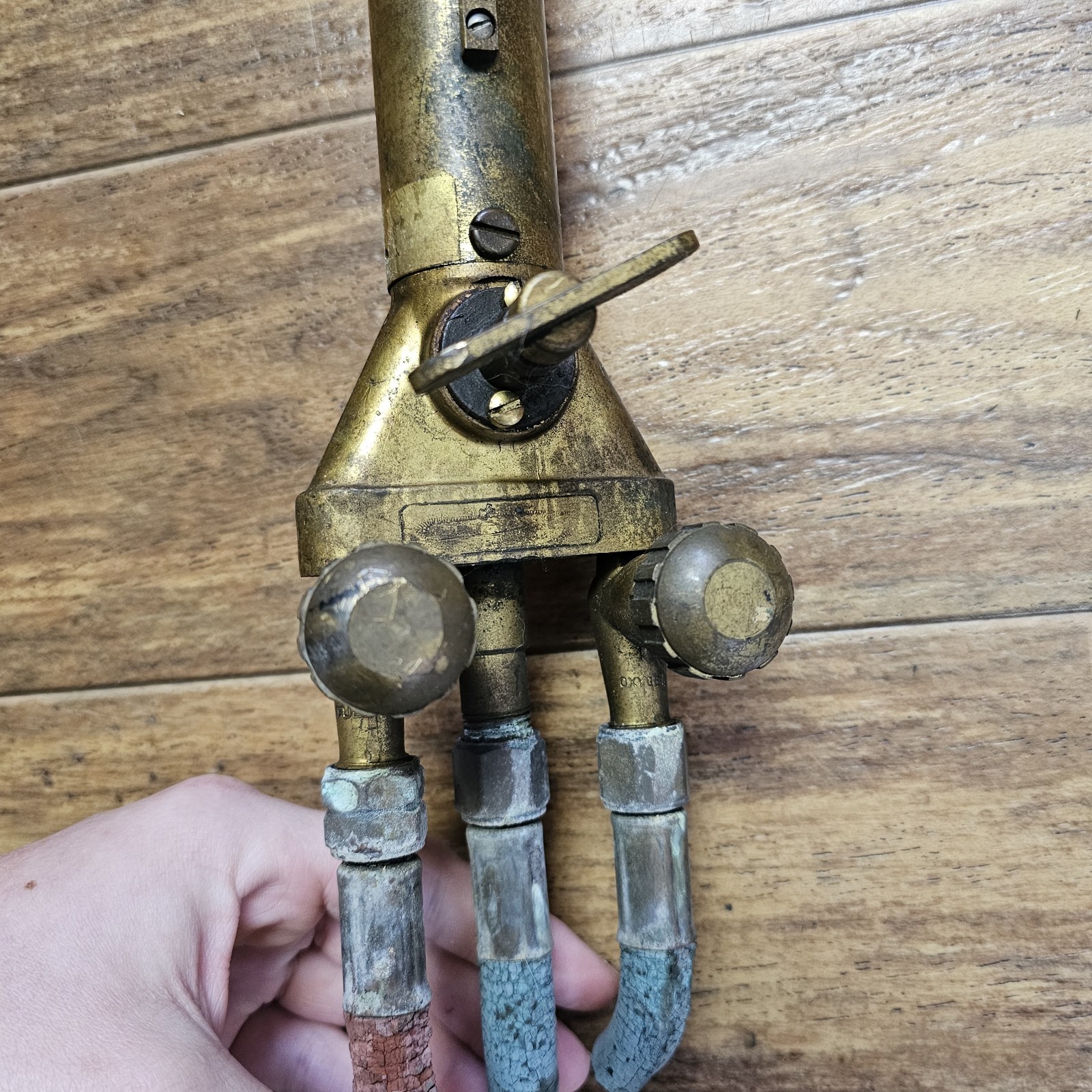 Vintage Oxyacetylene Machine Torch Track Fabrication 1938 Tools Brass Welding