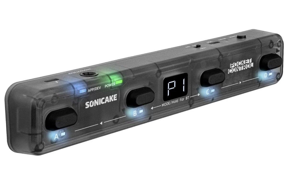 SONICAKE Pocket Control - MIDI Foot Controller Wired/Wireless MIDI Transmission