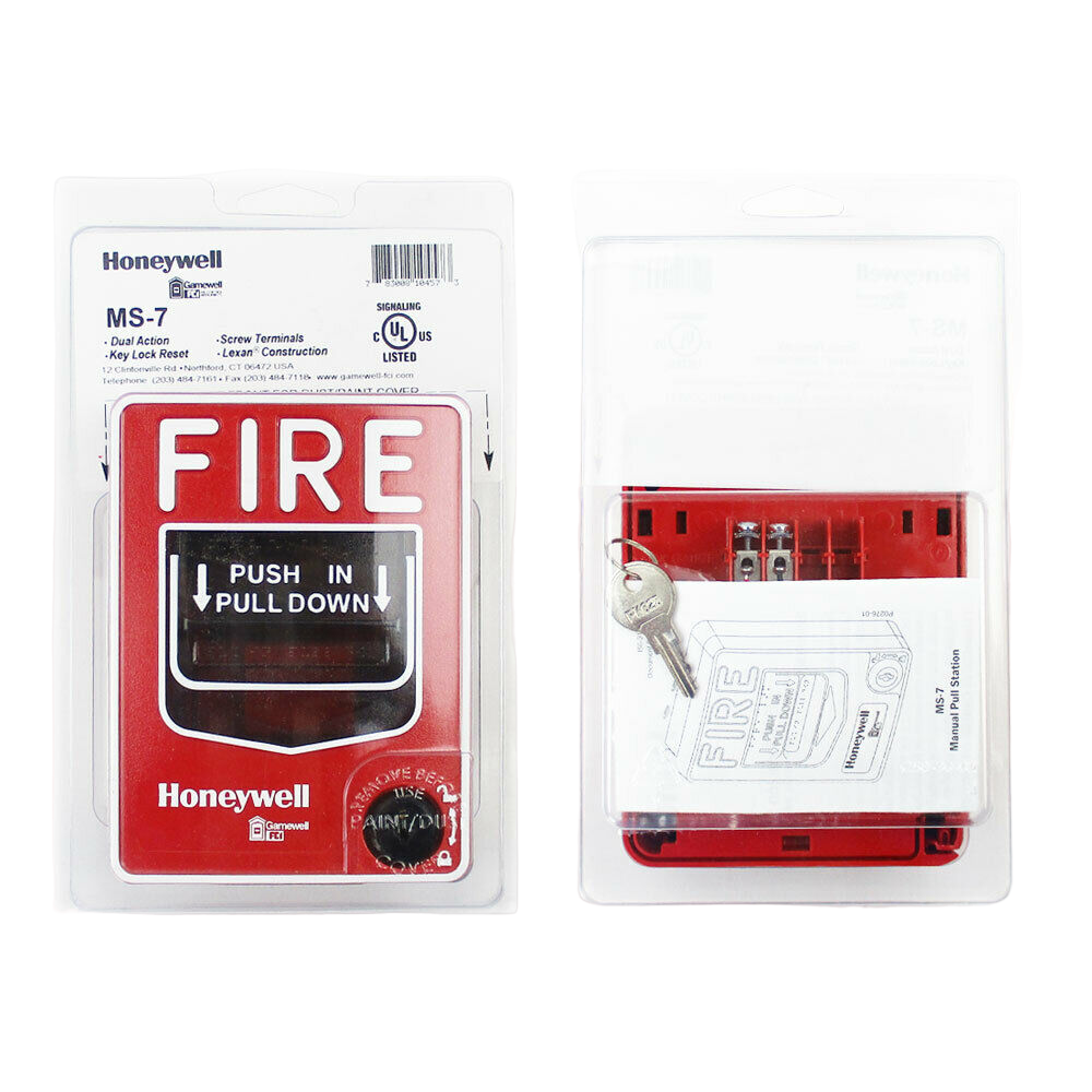 FCI Gamewell MS-7 - Fire Alarm Dual Action Manual Pull Station Fire Alarm