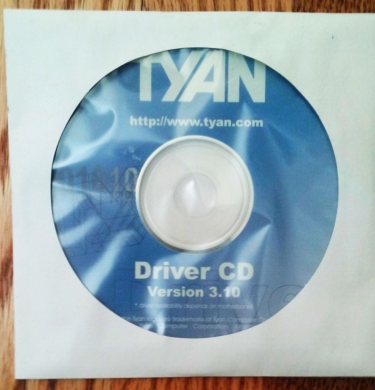 Tyan Version 3.1 Driver CD Rare