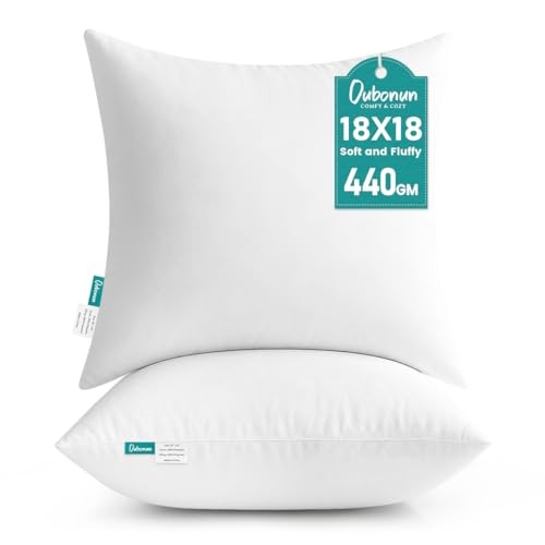 18 x 18 Throw Pillow Inserts - Soft, Plush & 18x18 Inch (Pack of 2) 2