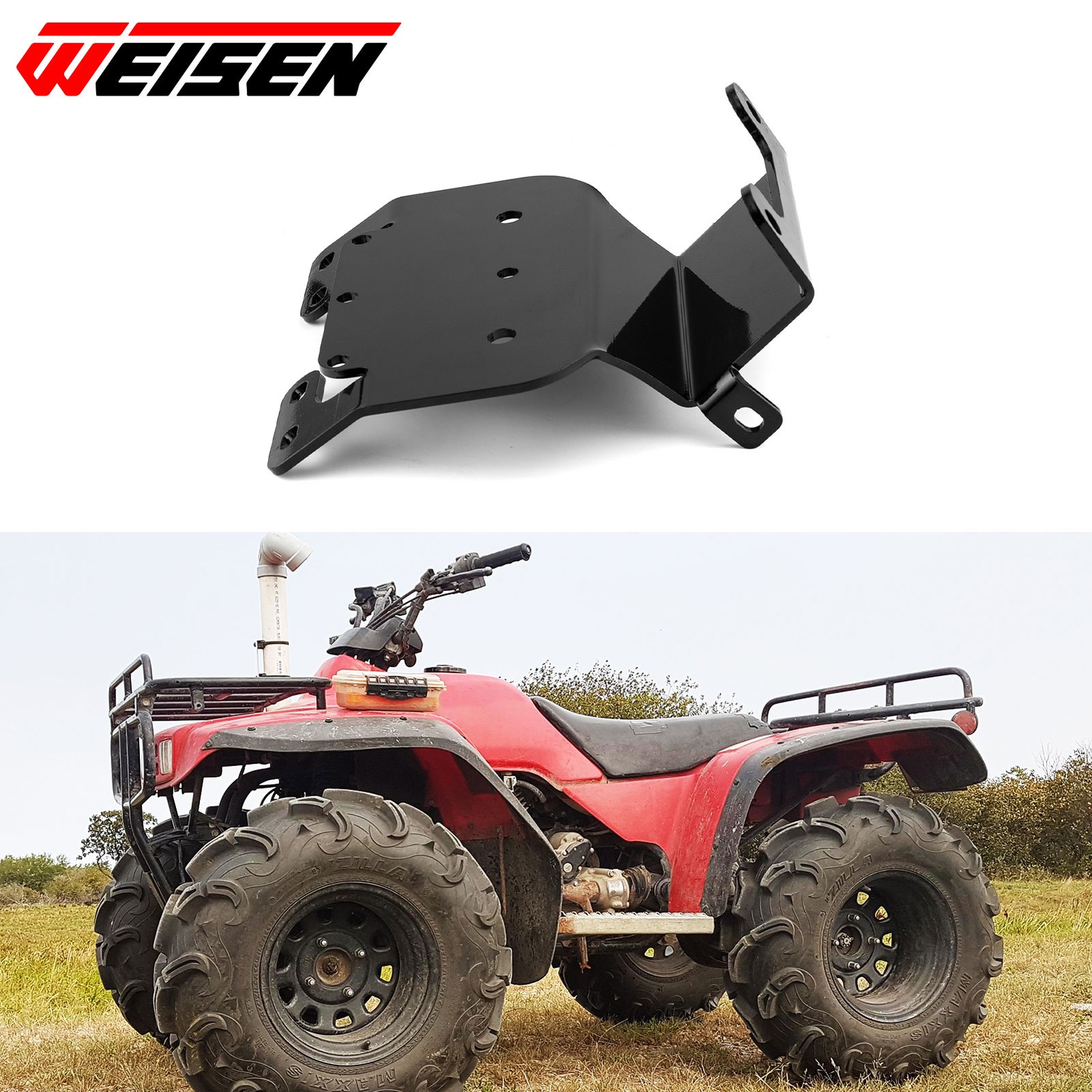 Heavy-Duty Steel Winch Mounting Bracket For Honda FourTrax TRX300 1993-2000