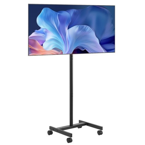 Rolling TV Stand, Mobile TV Cart for 17-55 Inch Screens, Portrait to Landsca...