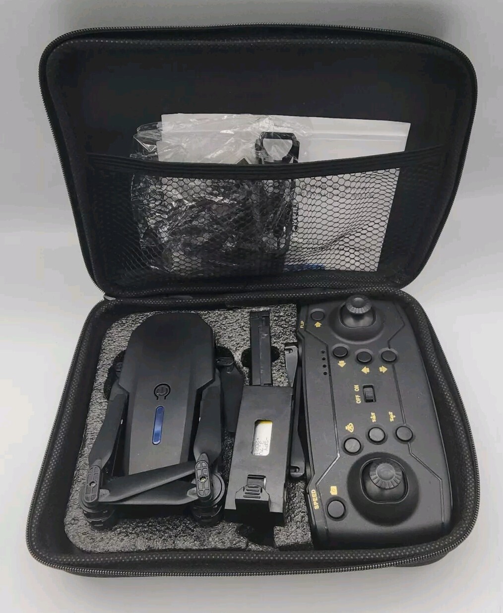 Black RC Drone With Foldable Quadcopter
